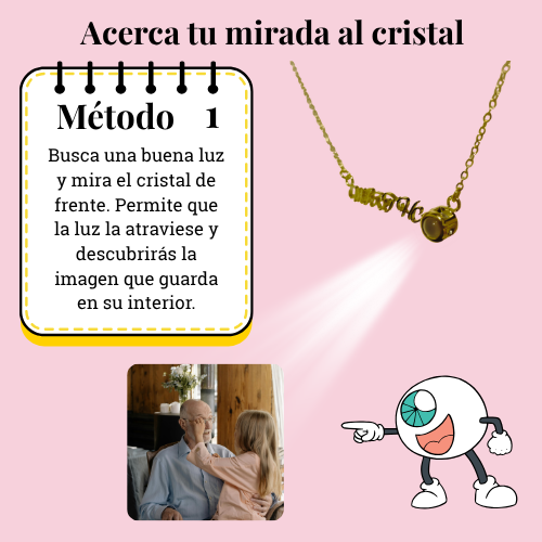 Collar con nombre + foto oculta persozalizada