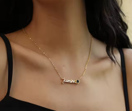 Collar con nombre + foto oculta persozalizada