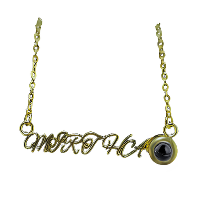 Collar con nombre + foto oculta persozalizada